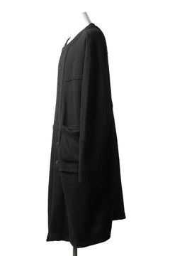画像をギャラリービューアに読み込む, KLASICA SAB GENOU CARDIGAN-COAT / WOOL&COTTON JERSEY (BLACK)