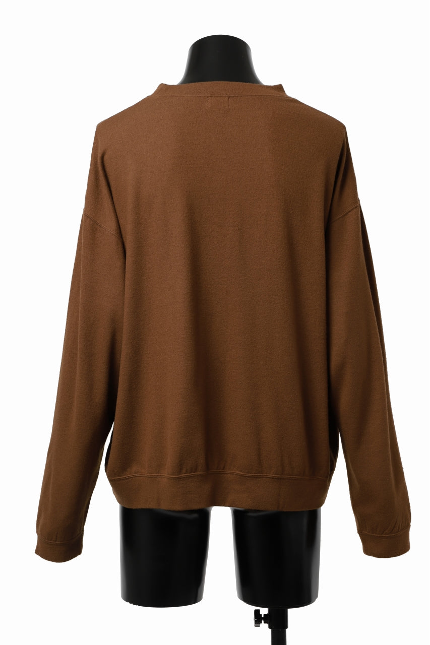 Load image into Gallery viewer, CAPERTICA MN-SWEAT TOP / SUPER 140s WASHABLE WOOL (CAMEL)