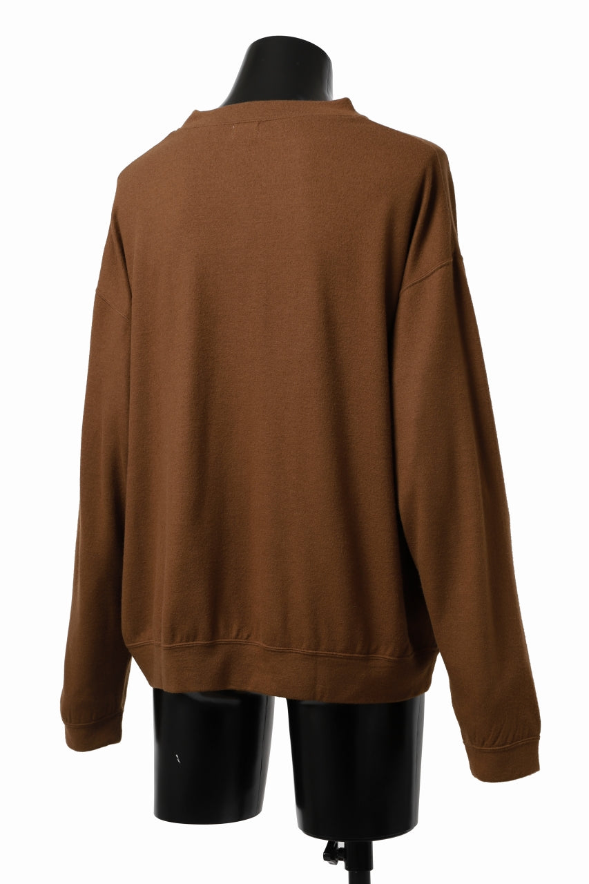 Load image into Gallery viewer, CAPERTICA MN-SWEAT TOP / SUPER 140s WASHABLE WOOL (CAMEL)