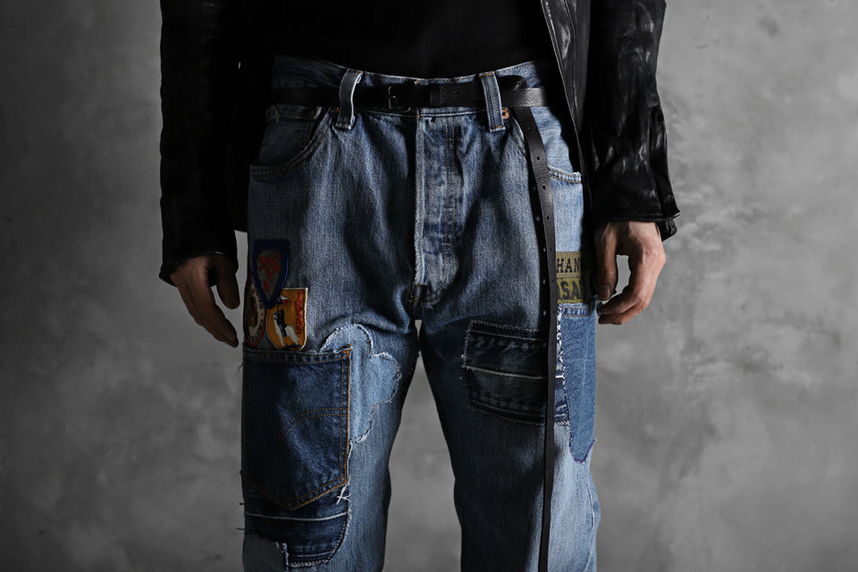 画像をギャラリービューアに読み込む, CHANGES VINTAGE REMAKE PATCHWORK DENIM TAPERED PANTS / VINTAGE DENIM (INDIGO #C)