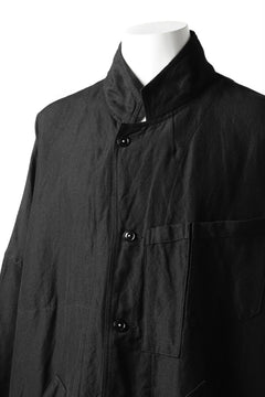 画像をギャラリービューアに読み込む, KLASICA CT30-REX BIG RECTANGLE COAT / SERGE WOOL&RAMIE (IRON)