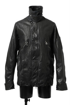 Load image into Gallery viewer, ISAMU KATAYAMA BACKLASH FLIGHT JACKET / GOAT LEATHER (GARMENT+SPRAY DYED / BLACK)