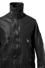 Load image into Gallery viewer, ISAMU KATAYAMA BACKLASH FLIGHT JACKET / GOAT LEATHER (GARMENT+SPRAY DYED / BLACK)