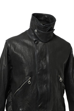 Load image into Gallery viewer, ISAMU KATAYAMA BACKLASH FLIGHT JACKET / GOAT LEATHER (GARMENT+SPRAY DYED / BLACK)