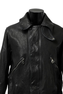 Load image into Gallery viewer, ISAMU KATAYAMA BACKLASH FLIGHT JACKET / GOAT LEATHER (GARMENT+SPRAY DYED / BLACK)