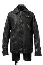 Load image into Gallery viewer, ISAMU KATAYAMA BACKLASH FLIGHT JACKET / GOAT LEATHER (GARMENT+SPRAY DYED / BLACK)