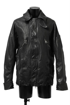 Load image into Gallery viewer, ISAMU KATAYAMA BACKLASH FLIGHT JACKET / GOAT LEATHER (GARMENT+SPRAY DYED / BLACK)