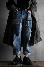 画像をギャラリービューアに読み込む, CHANGES VINTAGE REMAKE PATCHWORK DENIM TAPERED PANTS / VINTAGE DENIM (INDIGO #E)