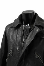 Load image into Gallery viewer, ISAMU KATAYAMA BACKLASH FLIGHT JACKET / GOAT LEATHER (GARMENT+SPRAY DYED / BLACK)