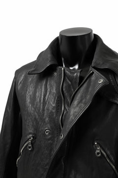 Load image into Gallery viewer, ISAMU KATAYAMA BACKLASH FLIGHT JACKET / GOAT LEATHER (GARMENT+SPRAY DYED / BLACK)