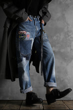 画像をギャラリービューアに読み込む, CHANGES VINTAGE REMAKE PATCHWORK DENIM TAPERED PANTS / VINTAGE DENIM (INDIGO #E)