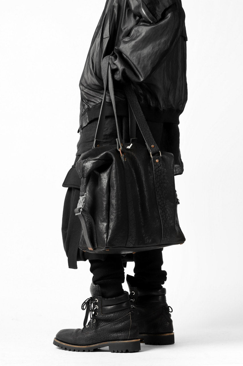 画像をギャラリービューアに読み込む, ierib exclusive 2way Doctors Bag with Strap Belt / FVT Oiled Horse (BLACK)
