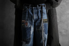画像をギャラリービューアに読み込む, CHANGES VINTAGE REMAKE PATCHWORK DENIM TAPERED PANTS / VINTAGE DENIM (INDIGO #E)