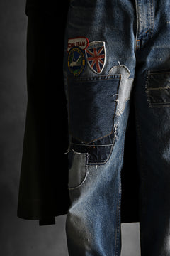 画像をギャラリービューアに読み込む, CHANGES VINTAGE REMAKE PATCHWORK DENIM TAPERED PANTS / VINTAGE DENIM (INDIGO #E)