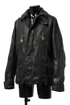 Load image into Gallery viewer, ISAMU KATAYAMA BACKLASH FLIGHT JACKET / GOAT LEATHER (GARMENT+SPRAY DYED / BLACK)