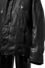 Load image into Gallery viewer, ISAMU KATAYAMA BACKLASH FLIGHT JACKET / GOAT LEATHER (GARMENT+SPRAY DYED / BLACK)