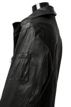Load image into Gallery viewer, ISAMU KATAYAMA BACKLASH FLIGHT JACKET / GOAT LEATHER (GARMENT+SPRAY DYED / BLACK)