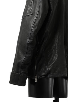 Load image into Gallery viewer, ISAMU KATAYAMA BACKLASH FLIGHT JACKET / GOAT LEATHER (GARMENT+SPRAY DYED / BLACK)