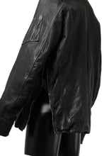 Load image into Gallery viewer, ISAMU KATAYAMA BACKLASH FLIGHT JACKET / GOAT LEATHER (GARMENT+SPRAY DYED / BLACK)
