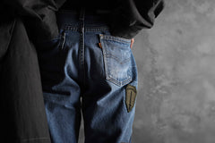 画像をギャラリービューアに読み込む, CHANGES VINTAGE REMAKE PATCHWORK DENIM TAPERED PANTS / VINTAGE DENIM (INDIGO #E)