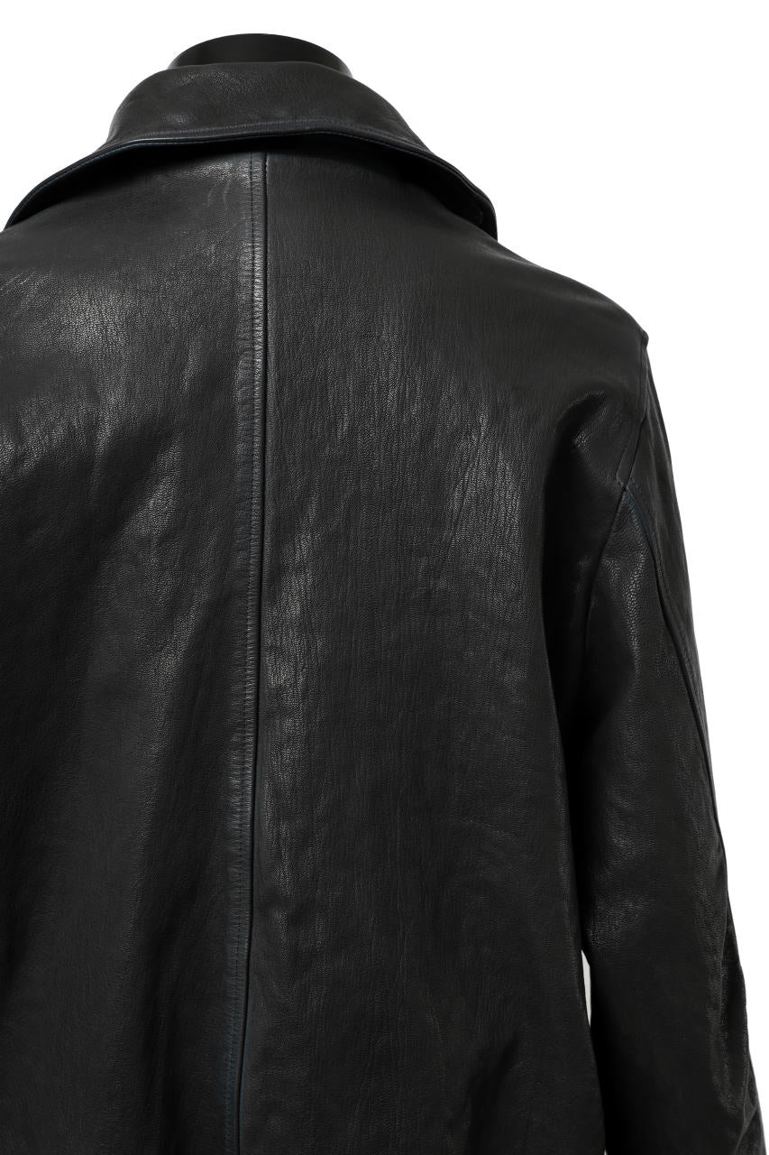 Load image into Gallery viewer, ISAMU KATAYAMA BACKLASH FLIGHT JACKET / GOAT LEATHER (GARMENT+SPRAY DYED / BLACK)