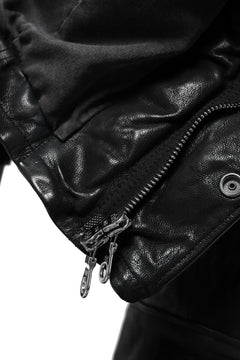 Load image into Gallery viewer, ISAMU KATAYAMA BACKLASH FLIGHT JACKET / GOAT LEATHER (GARMENT+SPRAY DYED / BLACK)