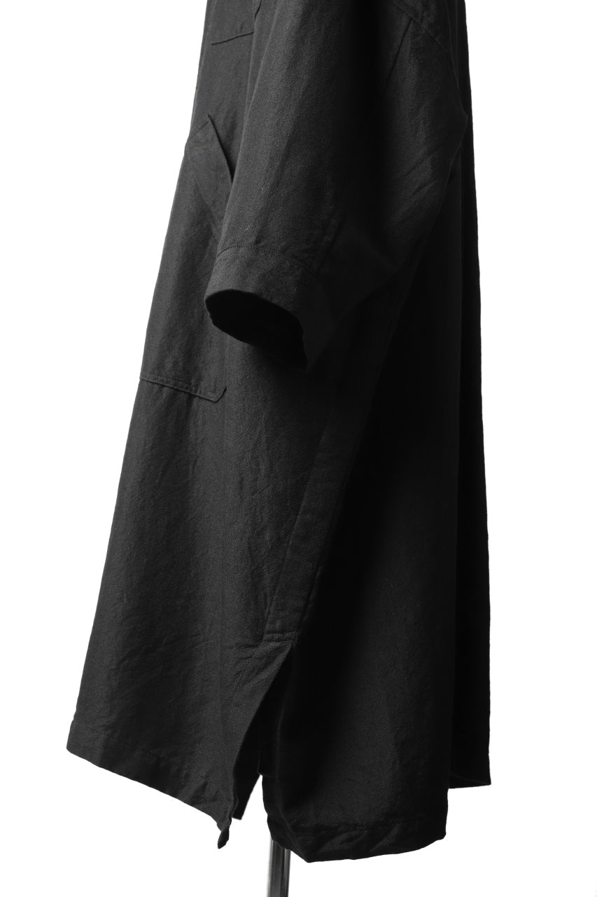 画像をギャラリービューアに読み込む, KLASICA CT30-REX BIG RECTANGLE COAT / SERGE WOOL&RAMIE (IRON)