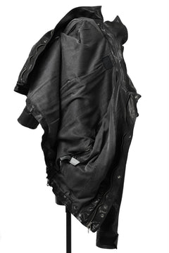 Load image into Gallery viewer, ISAMU KATAYAMA BACKLASH FLIGHT JACKET / GOAT LEATHER (GARMENT+SPRAY DYED / BLACK)