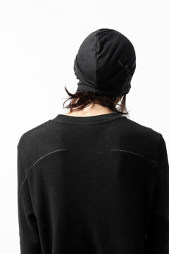 画像をギャラリービューアに読み込む, thomkrom BEANY CAP /  OVERLOCK STITCHED JERSEY (BLACK)