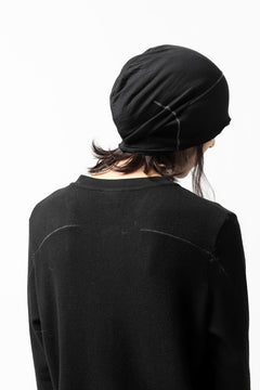 画像をギャラリービューアに読み込む, thomkrom BEANY CAP /  OVERLOCK STITCHED JERSEY (BLACK)