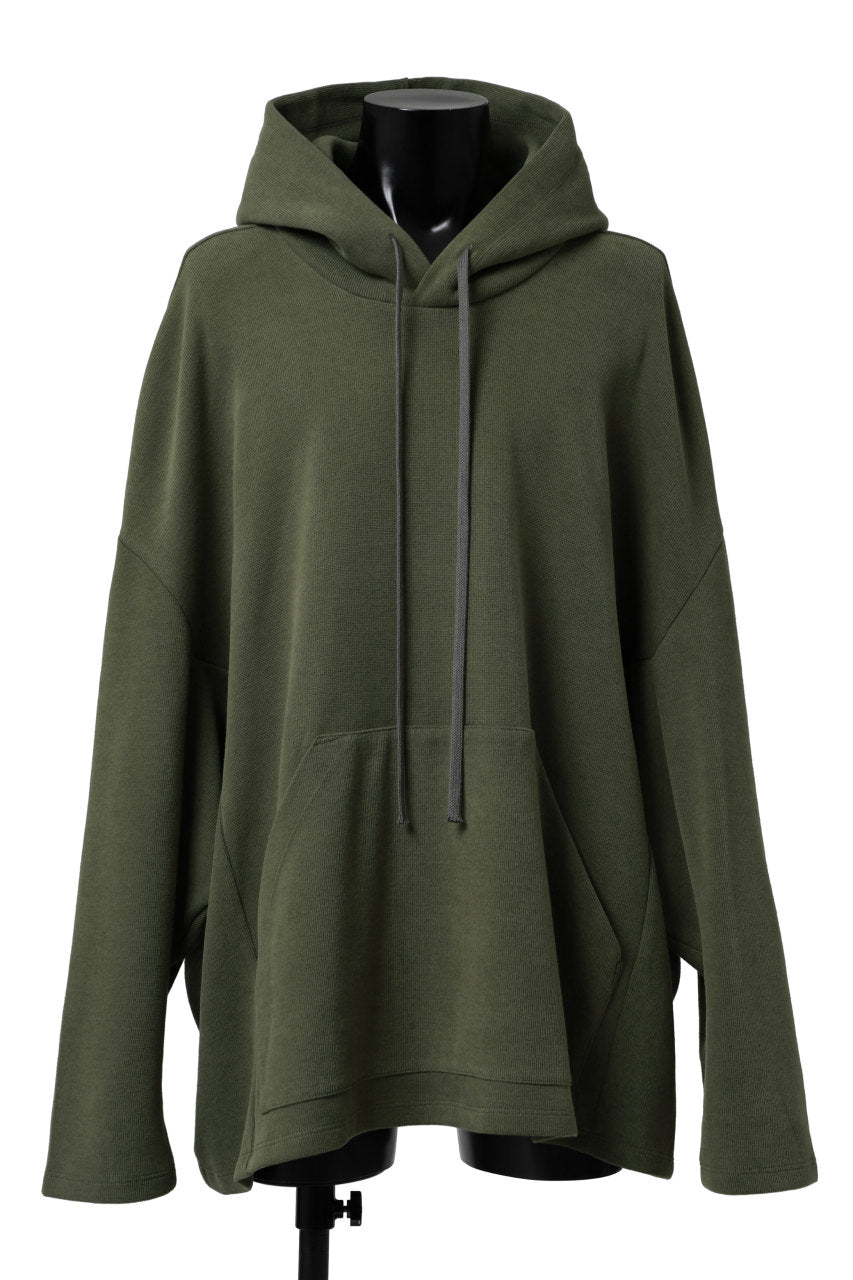 画像をギャラリービューアに読み込む, A.F ARTEFACT DOLMAN HOODIE PULLOVER / COPE KNIT JERSEY (KHAKI)