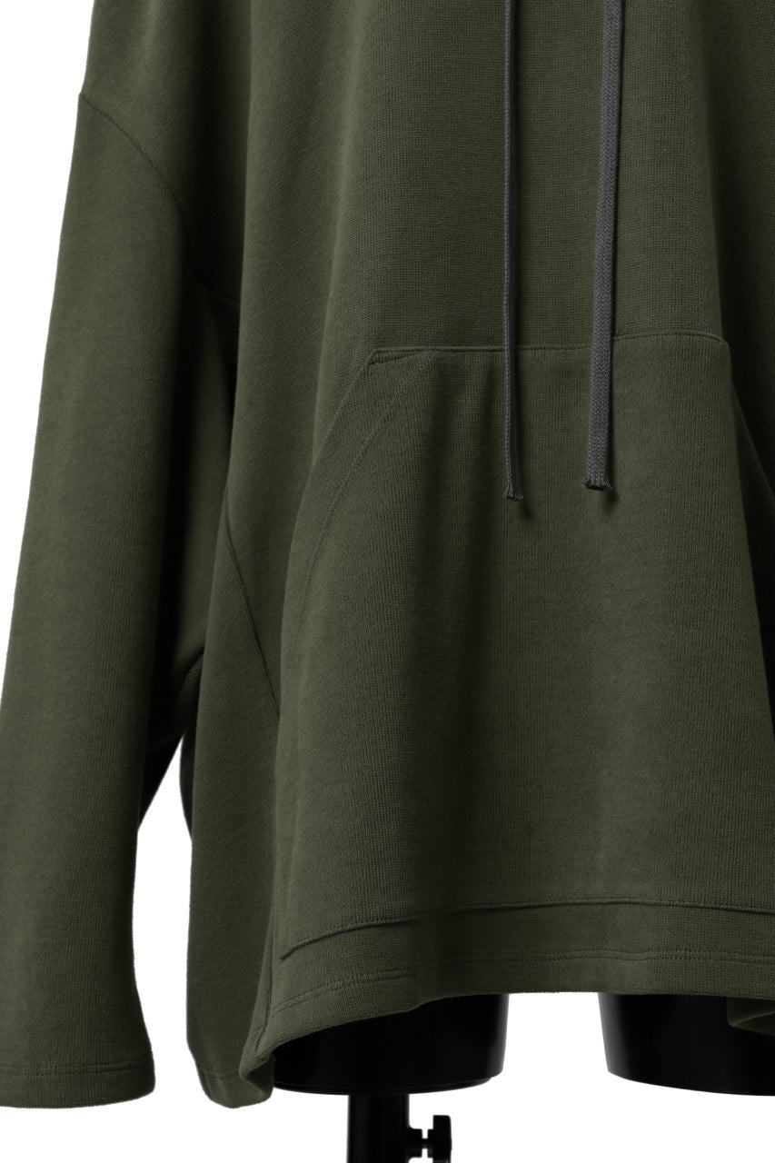 画像をギャラリービューアに読み込む, A.F ARTEFACT DOLMAN HOODIE PULLOVER / COPE KNIT JERSEY (KHAKI)