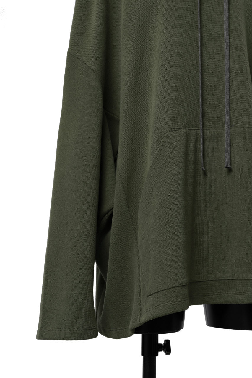 画像をギャラリービューアに読み込む, A.F ARTEFACT DOLMAN HOODIE PULLOVER / COPE KNIT JERSEY (KHAKI)