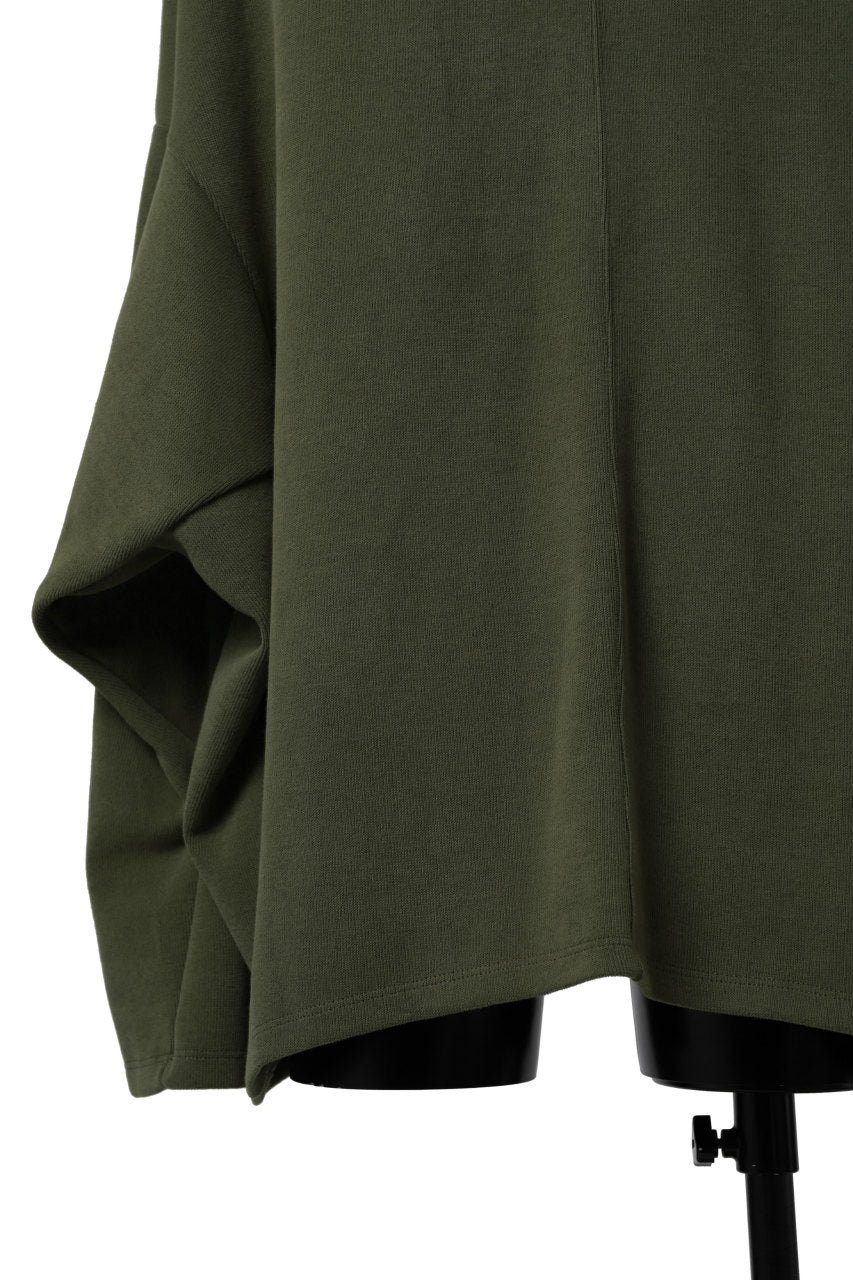 画像をギャラリービューアに読み込む, A.F ARTEFACT DOLMAN HOODIE PULLOVER / COPE KNIT JERSEY (KHAKI)