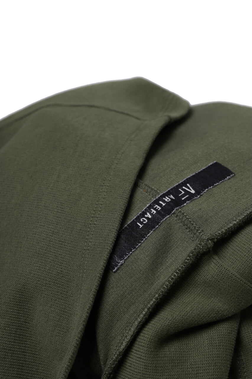 画像をギャラリービューアに読み込む, A.F ARTEFACT DOLMAN HOODIE PULLOVER / COPE KNIT JERSEY (KHAKI)