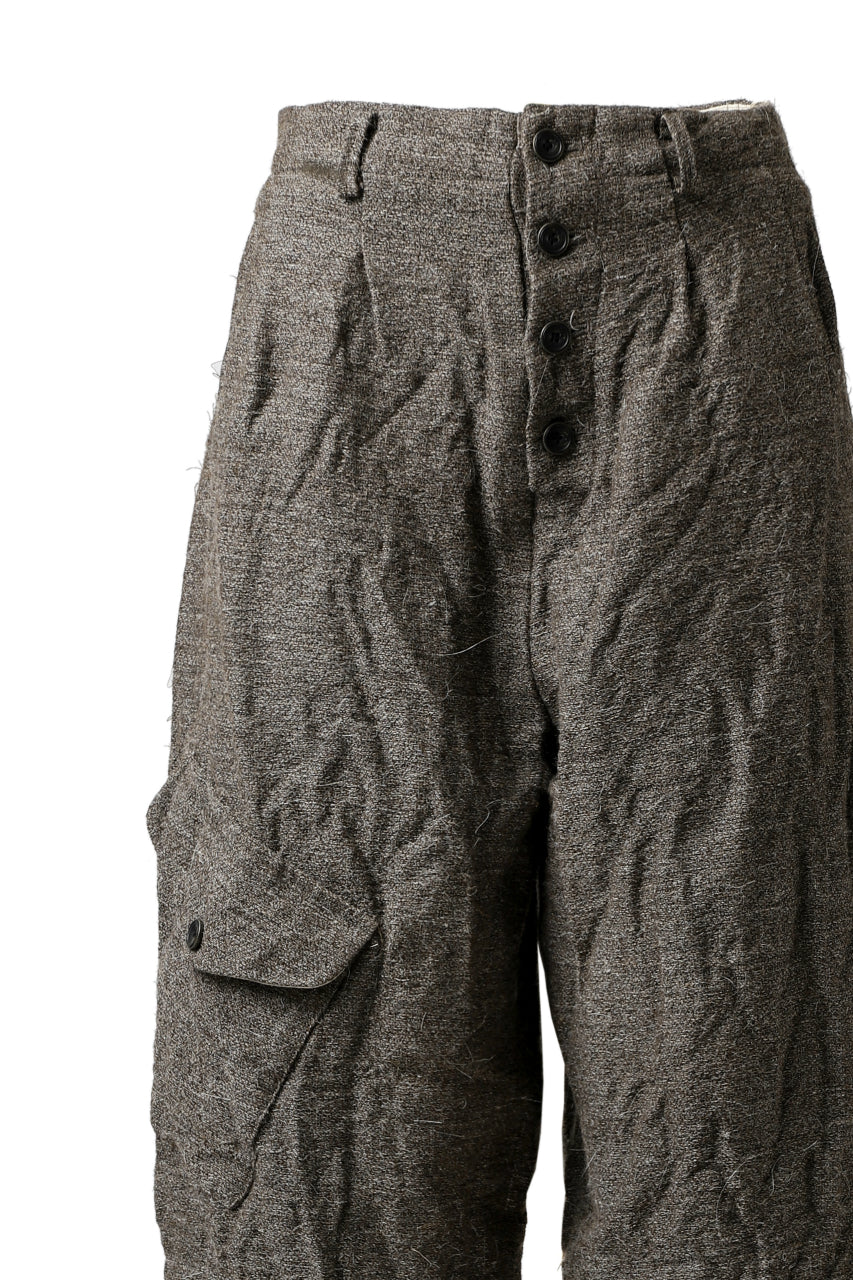 画像をギャラリービューアに読み込む, YUTA MATSUOKA buggy trousers / primitive wool (brown)