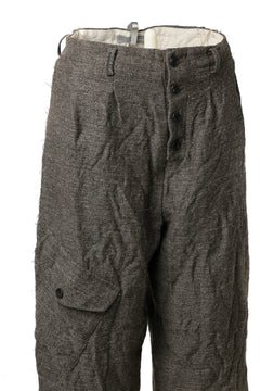 画像をギャラリービューアに読み込む, YUTA MATSUOKA buggy trousers / primitive wool (brown)