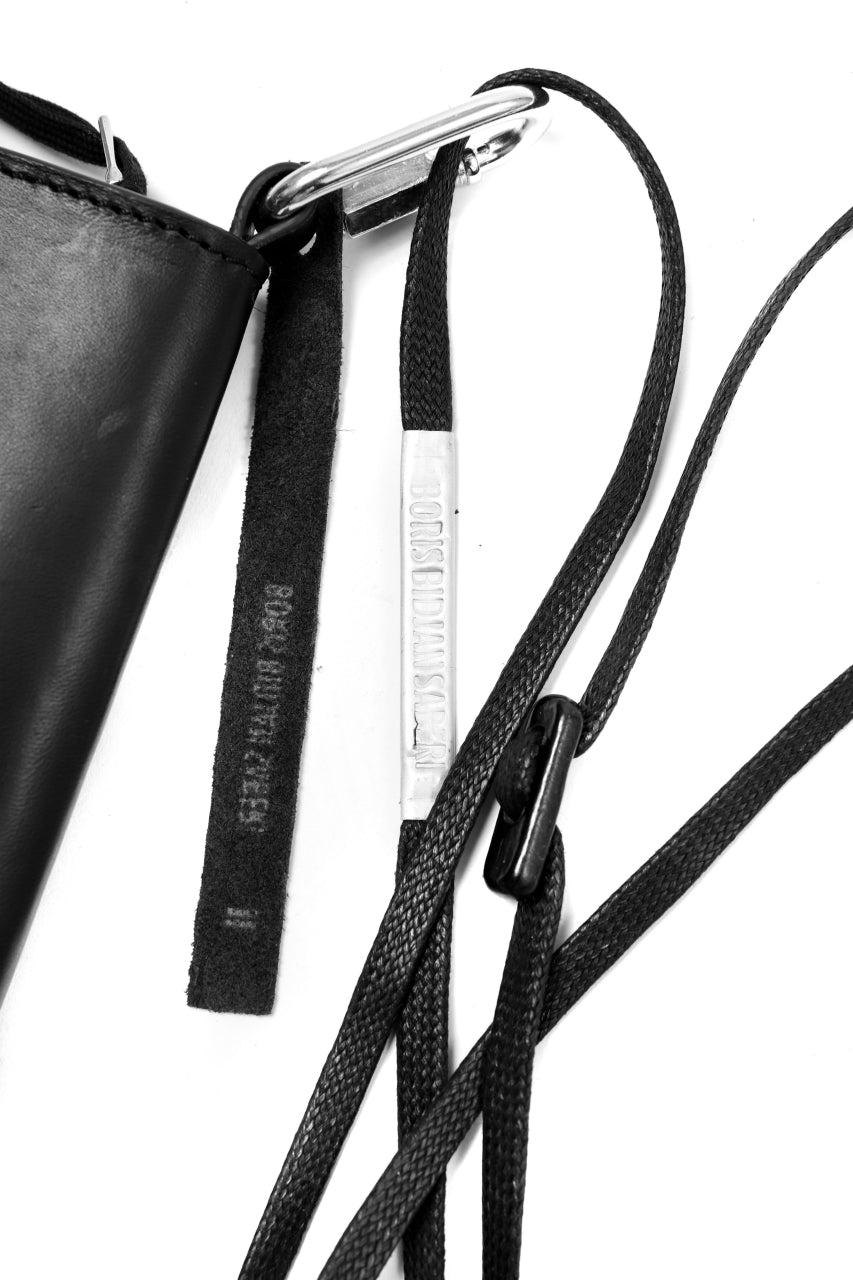 画像をギャラリービューアに読み込む, BORIS BIDJAN SABERI WALLETBAG / VEG TAN HORSE SKIN "WALLETBAG-F251" (BLACK)