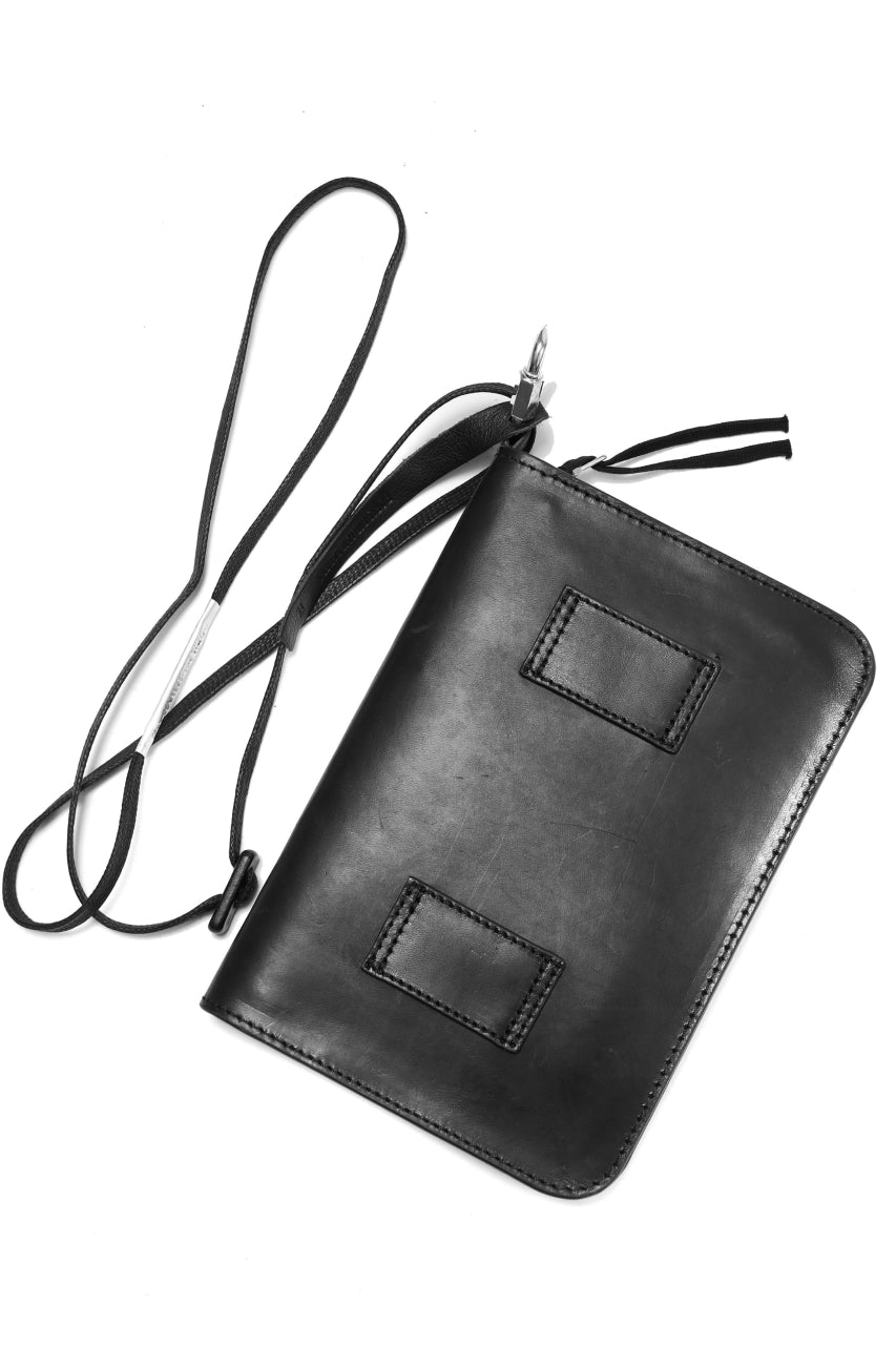 画像をギャラリービューアに読み込む, BORIS BIDJAN SABERI WALLETBAG / VEG TAN HORSE SKIN "WALLETBAG-F251" (BLACK)