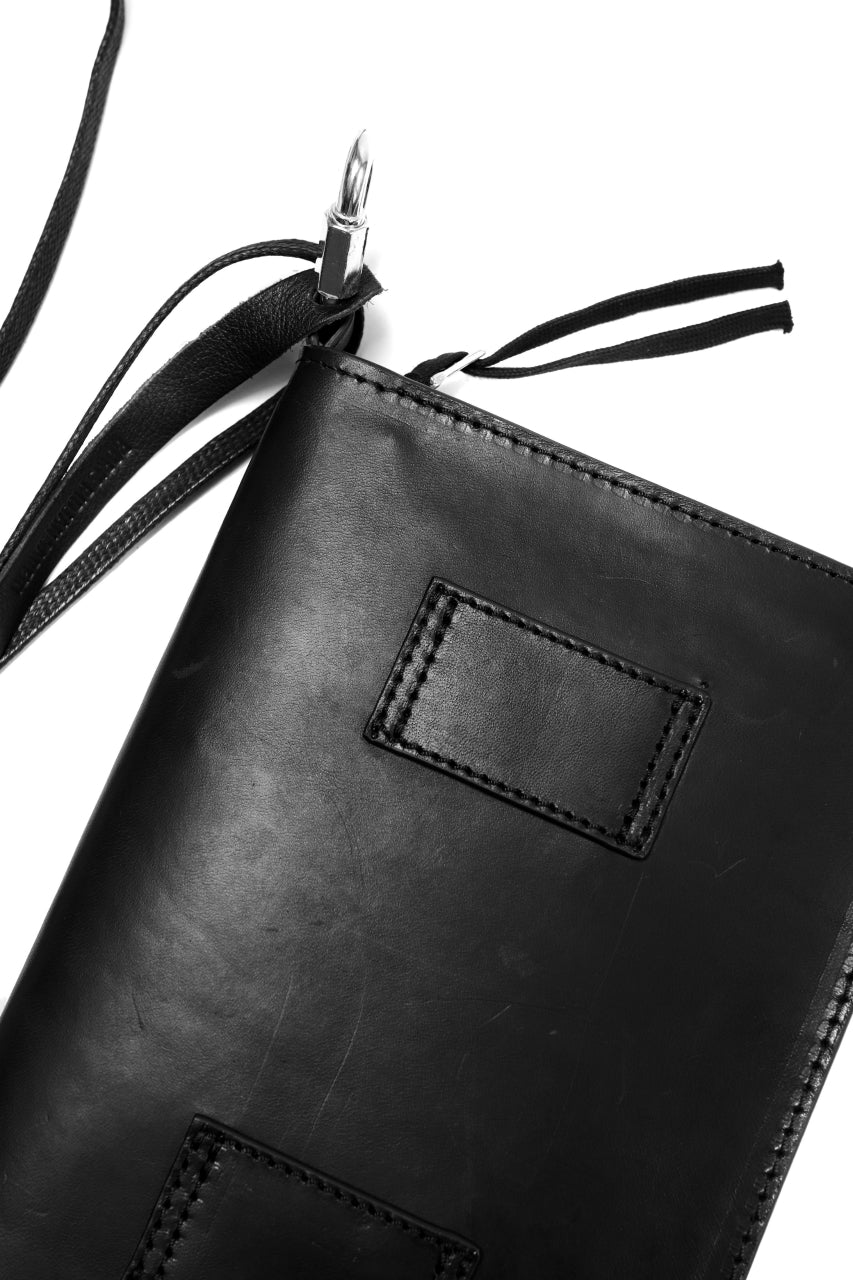 画像をギャラリービューアに読み込む, BORIS BIDJAN SABERI WALLETBAG / VEG TAN HORSE SKIN "WALLETBAG-F251" (BLACK)