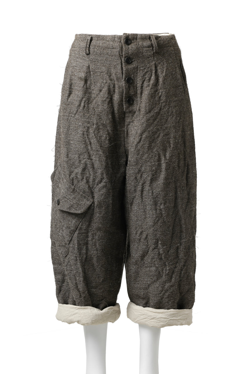 画像をギャラリービューアに読み込む, YUTA MATSUOKA buggy trousers / primitive wool (brown)