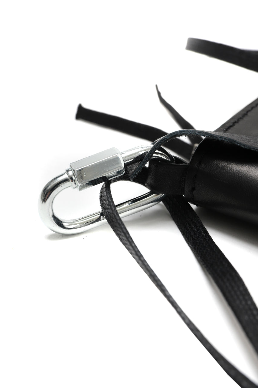 画像をギャラリービューアに読み込む, BORIS BIDJAN SABERI WALLETBAG / VEG TAN HORSE SKIN "WALLETBAG-F251" (BLACK)