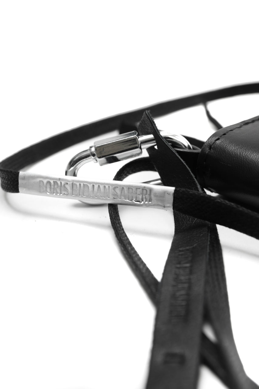 画像をギャラリービューアに読み込む, BORIS BIDJAN SABERI WALLETBAG / VEG TAN HORSE SKIN "WALLETBAG-F251" (BLACK)
