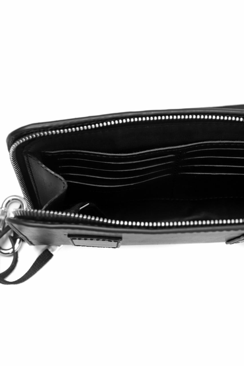 画像をギャラリービューアに読み込む, BORIS BIDJAN SABERI WALLETBAG / VEG TAN HORSE SKIN "WALLETBAG-F251" (BLACK)