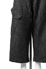 画像をギャラリービューアに読み込む, YUTA MATSUOKA buggy trousers / wool linen herringbone (charcoal grey)