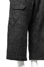 画像をギャラリービューアに読み込む, YUTA MATSUOKA buggy trousers / wool linen herringbone (charcoal grey)