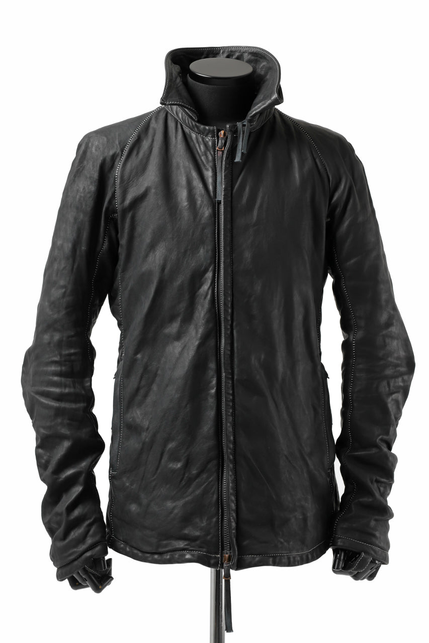 画像をギャラリービューアに読み込む, BORIS BIDJAN SABERI HORSE LEATHER PRIMALOFT® PADDED JACKET / OBJECT DYED & BODY MOLDED "J2.1-FMM20020" (BLACK)