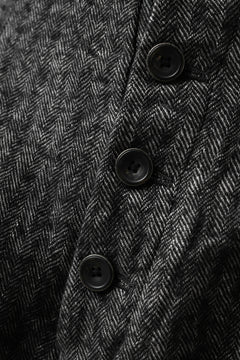 画像をギャラリービューアに読み込む, YUTA MATSUOKA buggy trousers / wool linen herringbone (charcoal grey)
