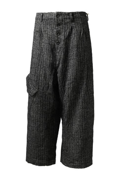 画像をギャラリービューアに読み込む, YUTA MATSUOKA buggy trousers / wool linen herringbone (charcoal grey)