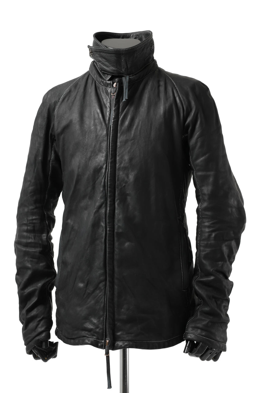 画像をギャラリービューアに読み込む, BORIS BIDJAN SABERI HORSE LEATHER PRIMALOFT® PADDED JACKET / OBJECT DYED & BODY MOLDED "J2.1-FMM20020" (BLACK)